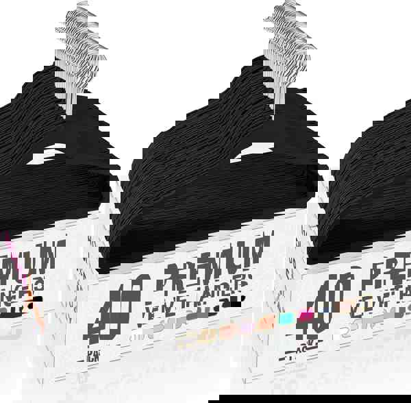 HOUSE DAY Premium Velvet Hangers, Non-Slip Thin Flocked Felt Hangers, Sturdy Clothes Hangers Heavy Duty Coat Hangers & Suit Hangers, Durable Suit Hangers for Closet Space Saving (40 Pack, Black)