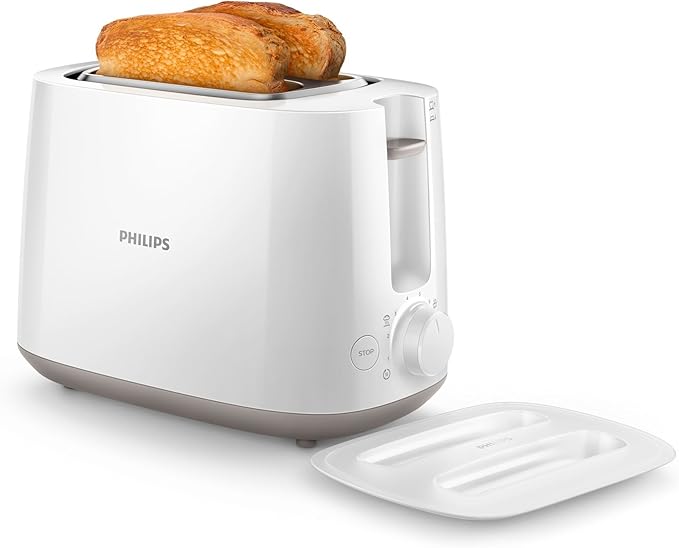 PHILIPS Daily Collection Toaster With 8 Settings and Integrated Bun Warming Rack – HD2582/01